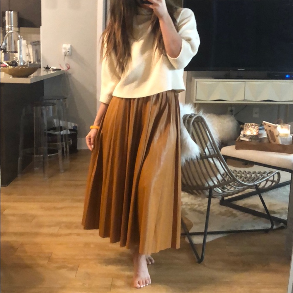 Zara set  faux leather skirt xs  and top m